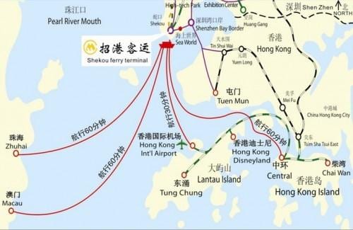 peta dari shekou ferry terminal