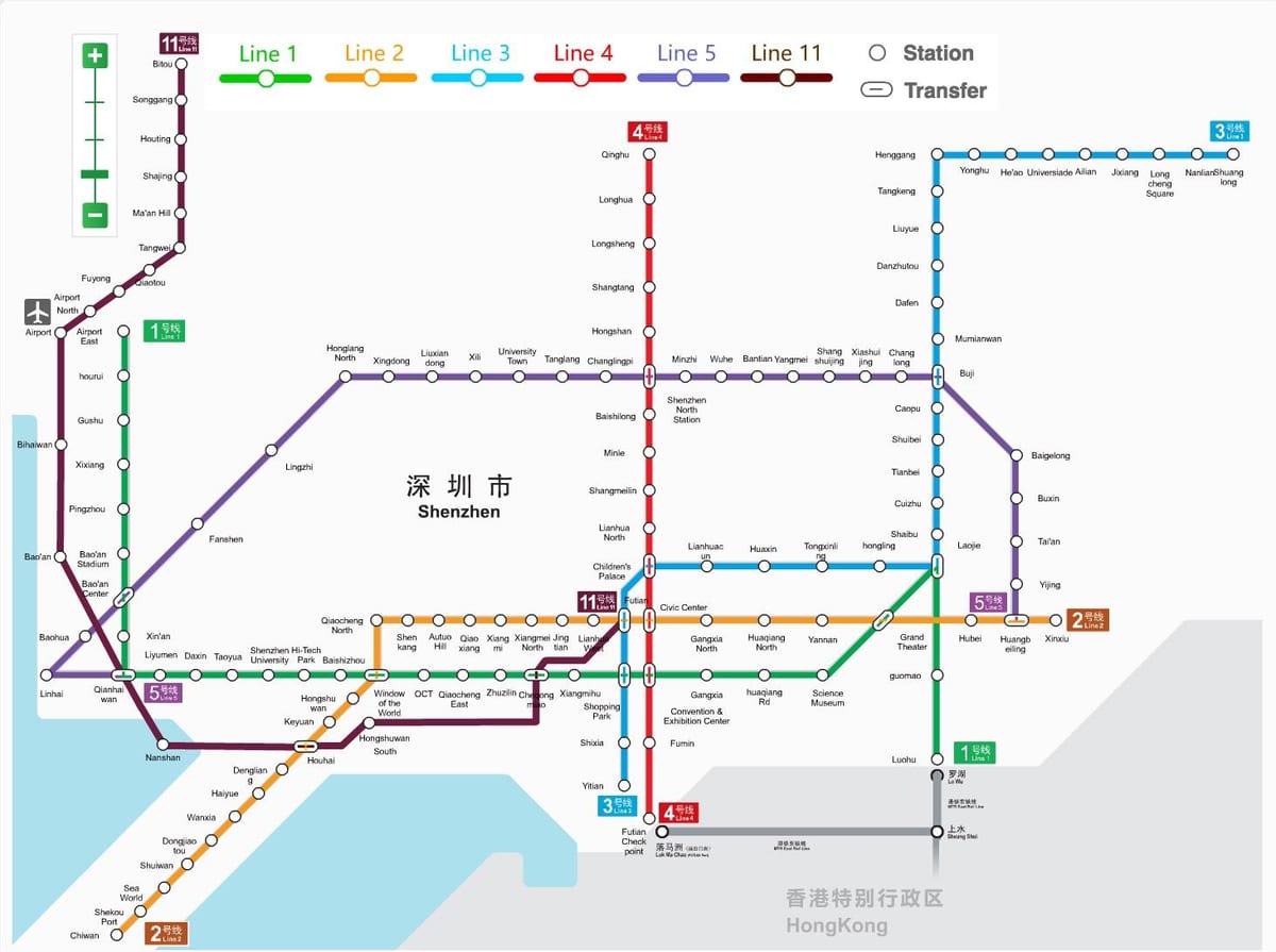 Shenzhen metro peta 2016