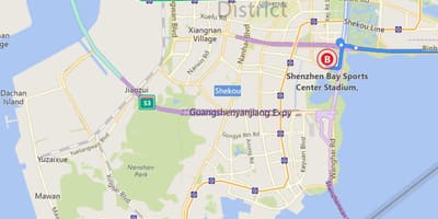 Peta dari Shenzhen bay