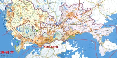 Peta dari Shenzhen ems China